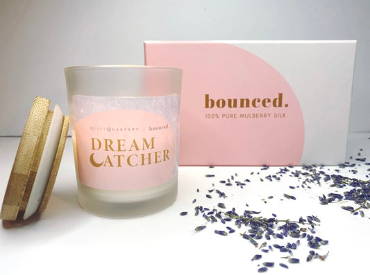 Dream Catcher Bundle - 8oz Candle + White Silk Pillowcase